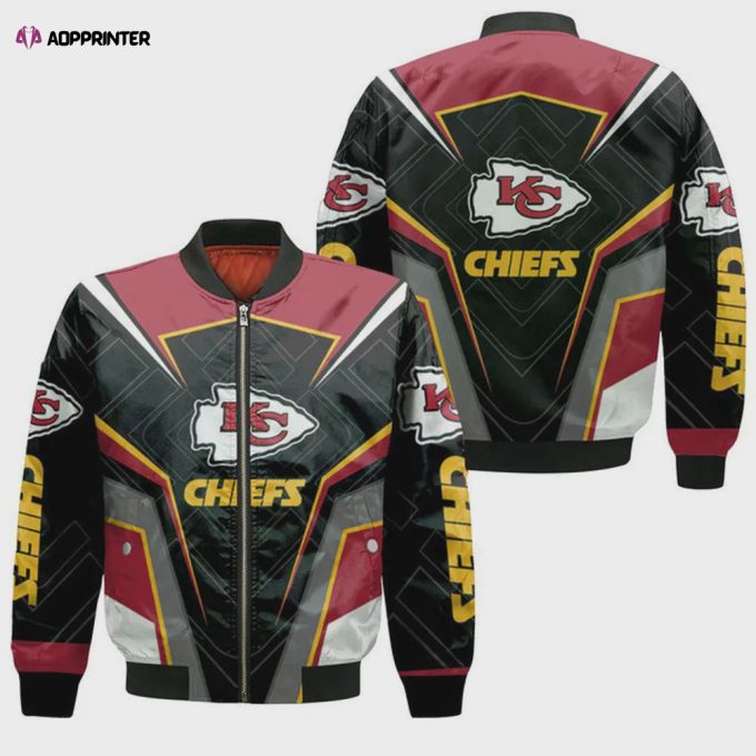 Kansas City Chiefs Logo Pattern Bomber Jacket