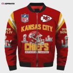 Kansas City Chiefs Logo Pattern Bomber Jacket – Red