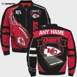 Kansas City Chiefs Logo Pattern Bomber Jacket – Red And Black