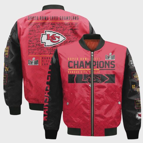 Kansas City Chiefs National Football League 2024 Champions Bomber Jacket V18