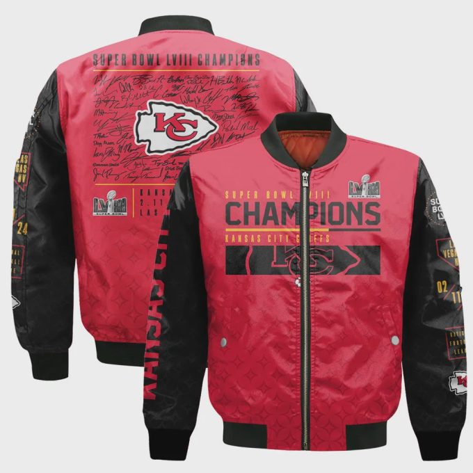 Kansas City Chiefs National Football League 2024 Champions Bomber Jacket V18