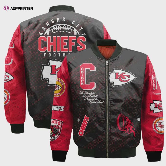 Kansas City Chiefs National Football League Pattern Bomber Jacket V13