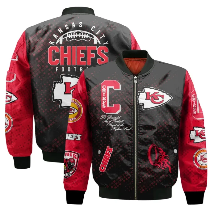 Kansas City Chiefs National Football League Pattern Bomber Jacket V13