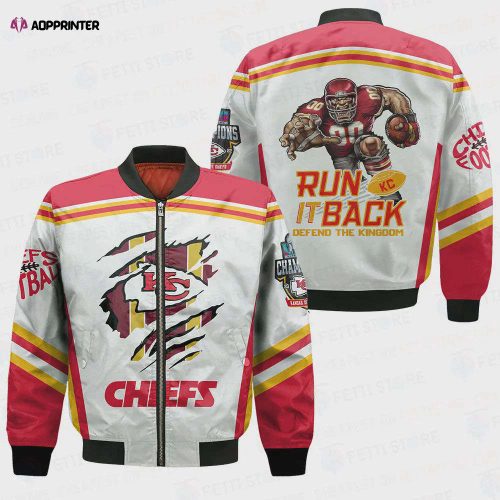 Kansas City Chiefs NFL 2023 Starter Thursday Night Gridiron Raglan Unisex Bomber Jacket V6