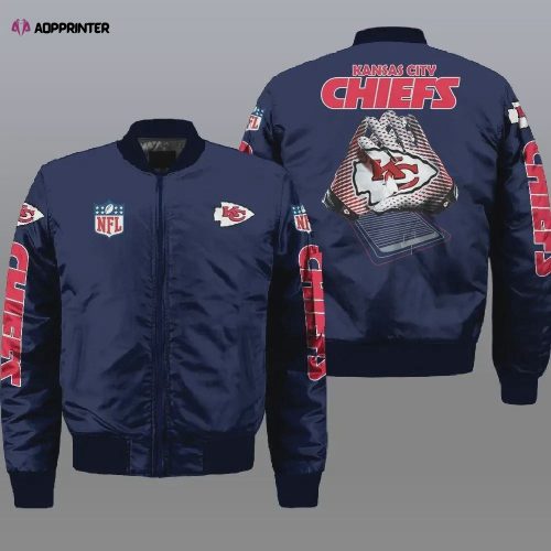 Kansas City Chiefs Pattern Bomber Jacket – Red And White