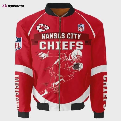 Kansas City Chiefs National Football League Pattern Bomber Jacket V13