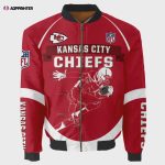 Kansas City Chiefs Players Running Pattern Bomber Jacket – Red