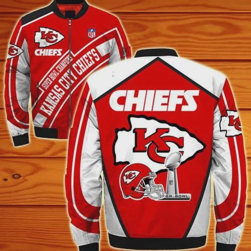 Kansas City Chiefs Super Bowl Champions Bomber Jacket – Red White