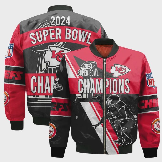 Kansas City Chiefs Super Bowl Champions Design Bomber Jacket SFAT V10