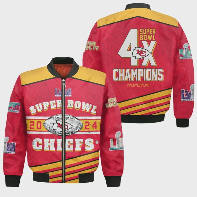 Kansas City Chiefs Super Bowl Champions Design Bomber Jacket SFAT V17