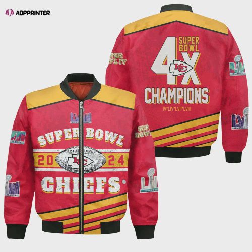 Kansas City Chiefs Super Bowl Champions Design Bomber Jacket SFAT V10