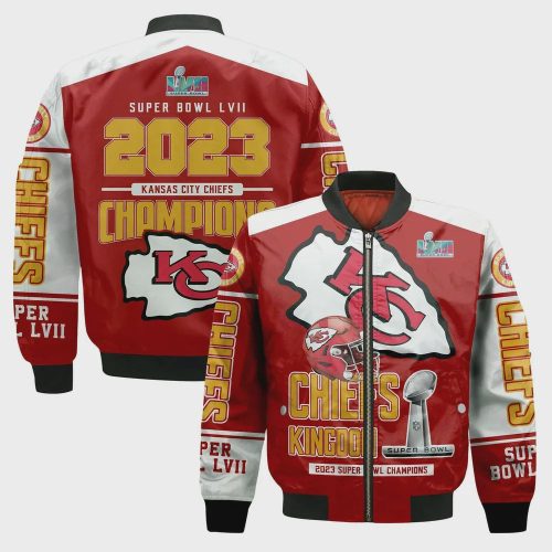 Kansas City Chiefs – Super Bowl Championship 2023 Unisex 3D Bomber Jacket V1