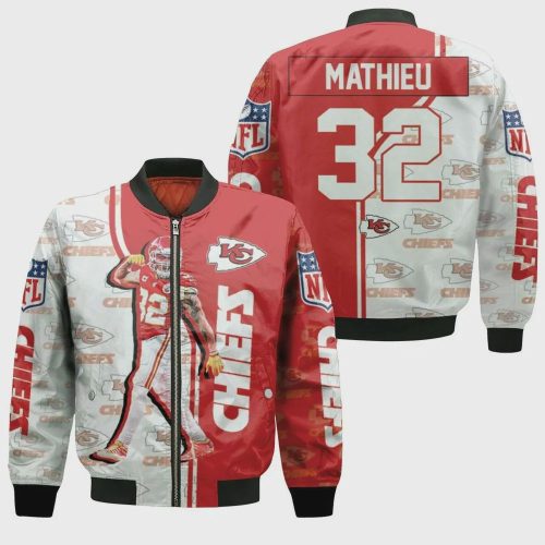 Kansas City Chiefs Tyrann Mathieu Bomber Jacket – Red And White