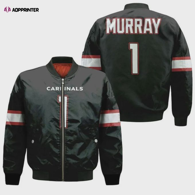 Kyler Murray Arizona Cardinals Pattern Bomber Jacket – Black