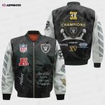 Las Vegas Raiders 3X Champions Design Bomber Jacket V1