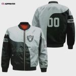 Las Vegas Raiders Bomber Jacket 3D Printed Curve Style Custom Text And Number