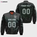 Las Vegas Raiders Bomber Jacket 3D Printed Team Logo Custom Text And Number