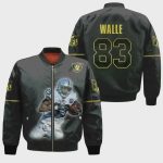 Las Vegas Raiders Darren Waller Pattern Bomber Jacket – Black