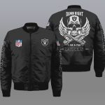 Las Vegas Raiders Wings Skull Bomber Jacket – Black