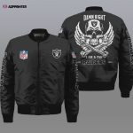 Las Vegas Raiders Wings Skull Bomber Jacket – Black