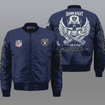 Las Vegas Raiders Wings Skull Bomber Jacket – Navy Blue