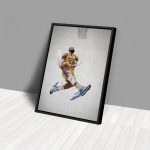 Lebron James Poster Dunk Los Angeles Lakers NBA Framed Wall Art Home Décor Canvas Print Artwork