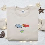 Lightning McQueen & Sally Carrera 95 Embroidered Shirt & Hoodie: Perfect Disney Cars Valentine Gift