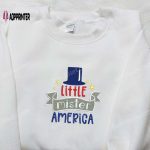 Little Mister America Embroidered Shirt: Best Patriotic Shirts for National Day Gifts