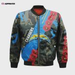 Los Angeles Chargers Bomber Jacket 3D Printed Sport Style Keep Go on