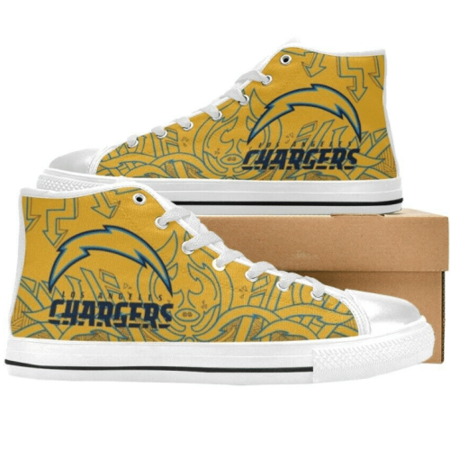 Los Angeles Chargers NFL Football Custom Canvas High Top Shoes