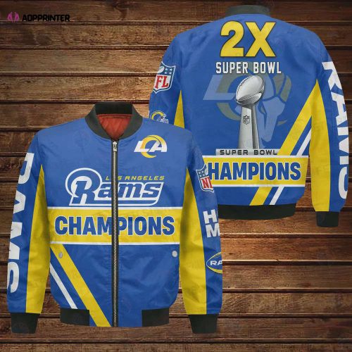 Los Angeles Rams 2X Super Bowl Champions Unisex Bomber Jacket