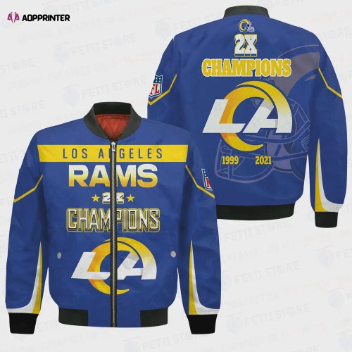 Los Angeles Rams 2X Super Bowl Champions Design Bomber Jacket