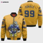 Los Angeles Rams Aaron Donald Pattern Bomber Jacket -Yellow