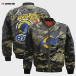 Los Angeles Rams Black Camo Pattern National Football League Unisex Bomber Jacket