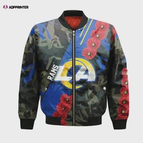 Los Angeles Rams Bomber Jacket 3D Printed Sport Style Keep Go on