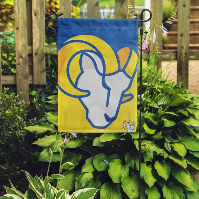 Los Angeles Rams Colorblock Helmet Garden Flag – House Flag Home Decor Gift – House Flag Home Decor Gift