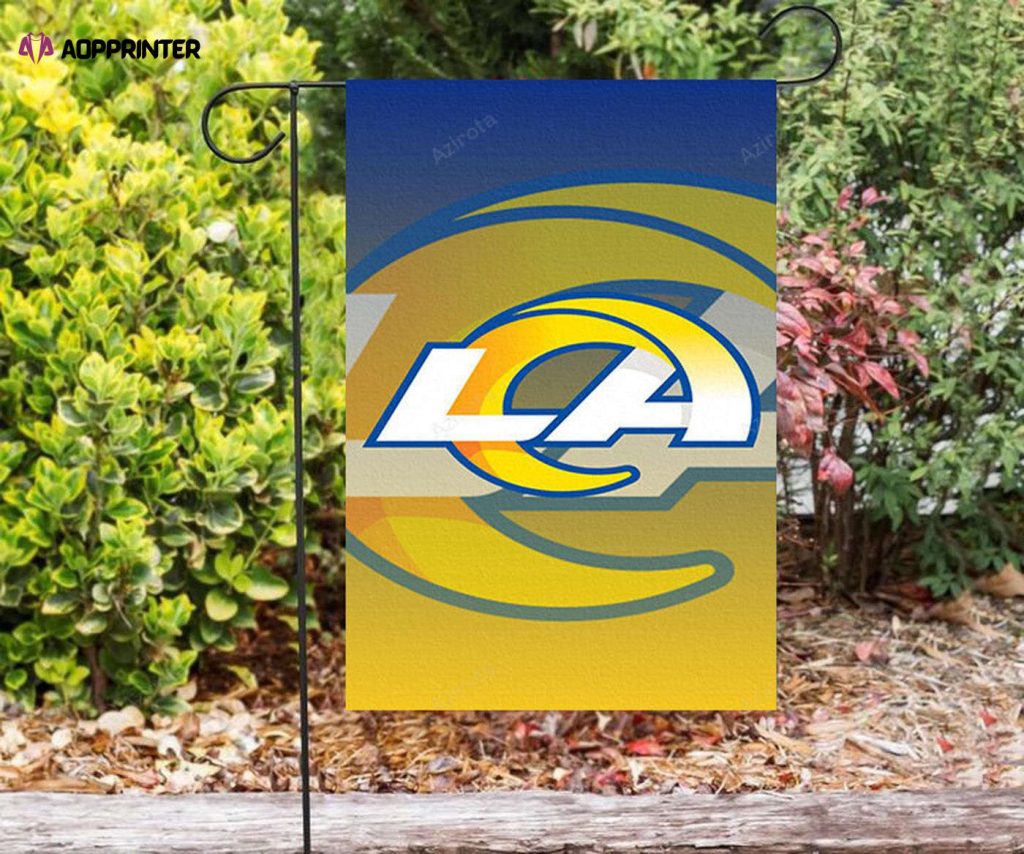 Los Angeles Rams LA Yellow Blue Double Sided Printing Garden Flag – House Flag Home Decor Gift – House Flag Home Decor Gift