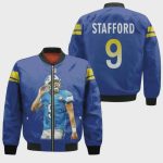 Los Angeles Rams Matthew Stafford Pattern Bomber Jacket – Navy Blue