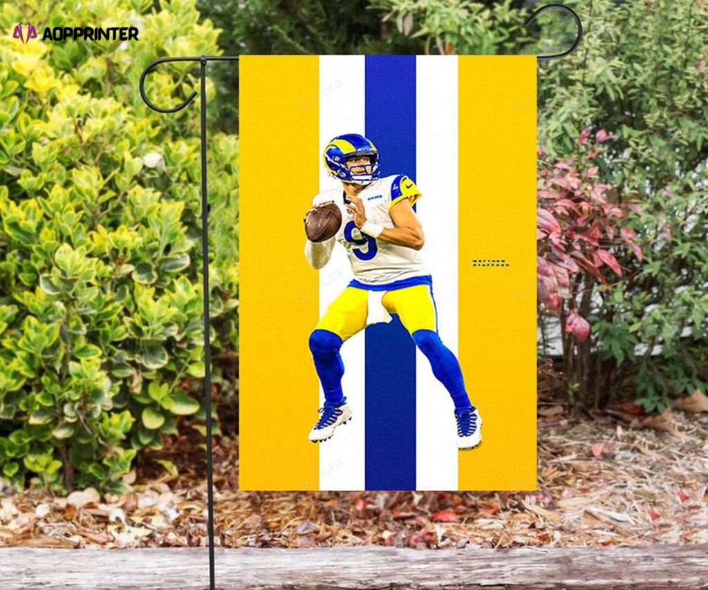 Los Angeles Rams Matthew Stafford1 Double Sided Printing Garden Flag – House Flag Home Decor Gift – House Flag Home Decor Gift