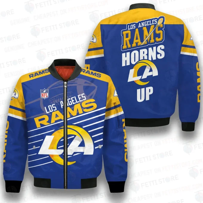 Los Angeles Rams National Football League 3D Bomber Jacket SH1