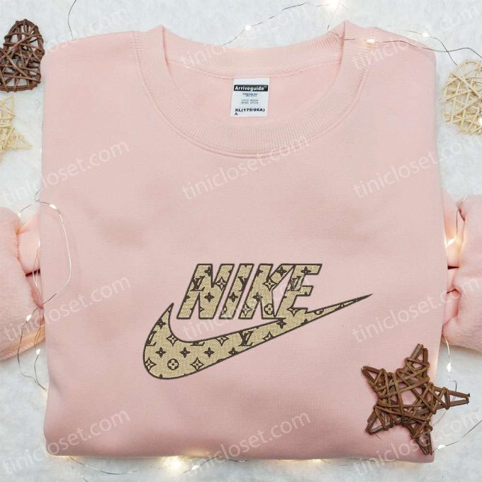 Nike Inspired Louis Vuitton Embroidered Sweatshirt & T-shirt – Best Birthday Gift Ideas