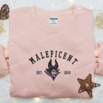 Maleficent Est 1959 Embroidered Hoodie: Disney Halloween Sweatshirt – Perfect Gift for Halloween Lovers!