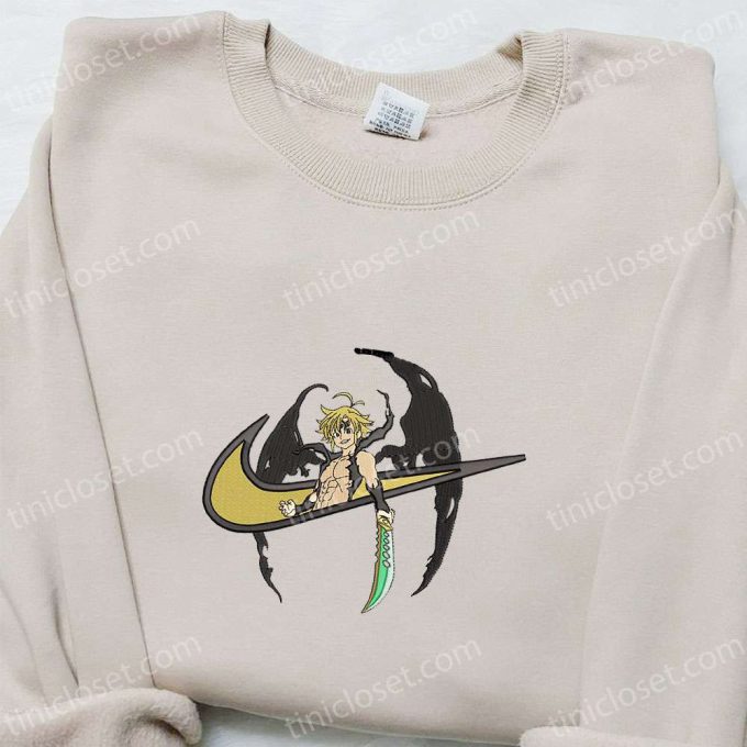 Meliodas x Nike Swoosh Anime Hoodie: Seven Deadly Sins Embroidered Shirt Nike Inspired – Shop Now!