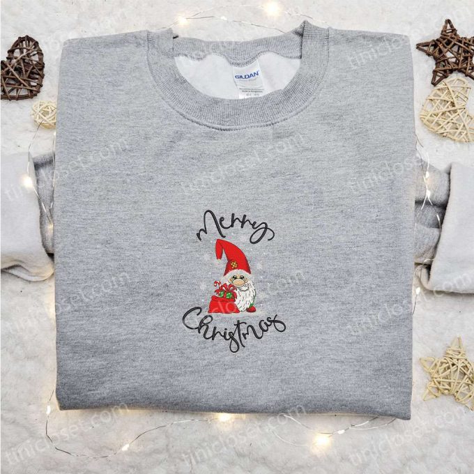 Merry Christmas Gnome Santa Shirt & Hoodie: Best Family Gifts