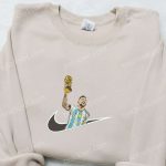 Shop Messi x Nike Embroidered Shirt Celebrity Hoodie & Custom T-shirt