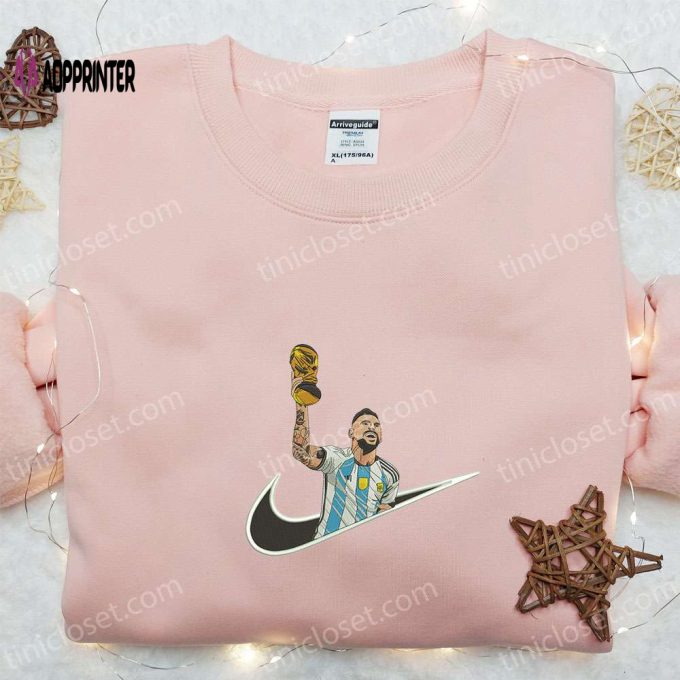 Shop Messi x Nike Embroidered Shirt Celebrity Hoodie & Custom T-shirt