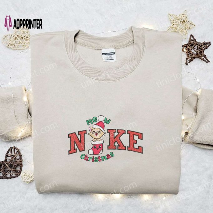 Mew Xmas x Nike Embroidered Sweatshirt: Festive Merry Christmas Shirt for the Best Gift Ideas