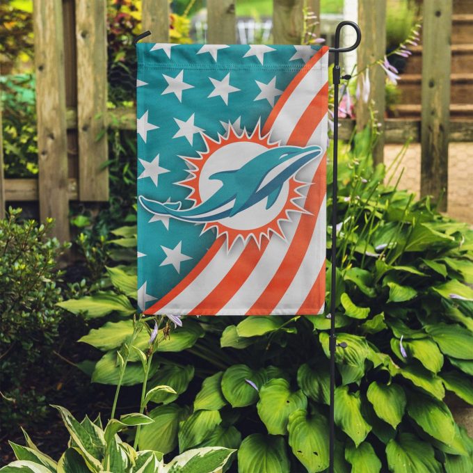 Miami Dolphins Americana Garden Flag – House Flag Home Decor Gift – House Flag Home Decor Gift