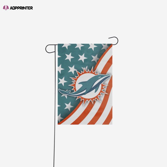 Miami Dolphins Americana Garden Flag – House Flag Home Decor Gift – House Flag Home Decor Gift