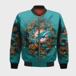 Miami Dolphins Bomber Jacket 3D Printed Camouflage Vintage